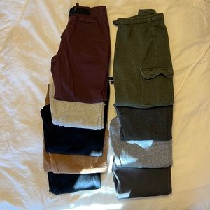 11 pairs of size 8 pants. Knees are good on all. No stains that I can find.